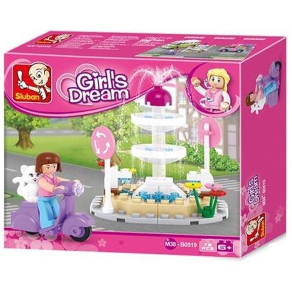 Sluban Sluban 519  Girls Dream Fountain Building Brick Kit (79 pcs) 519